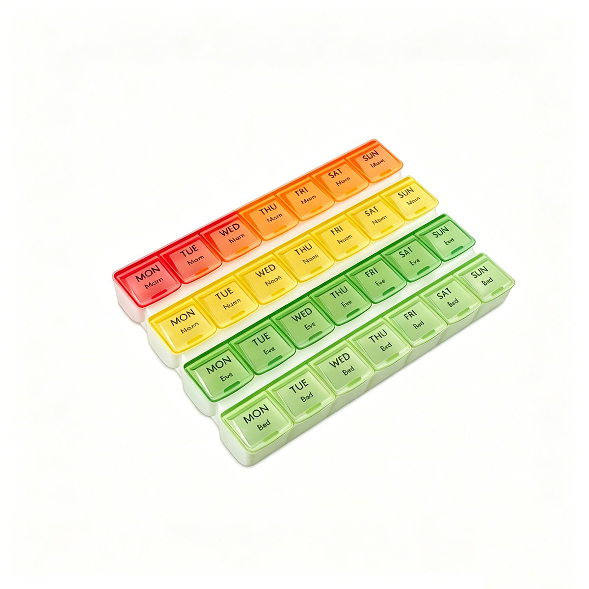 7-Slot Weekly Pill Case Matte Finish Medical Promo Gift