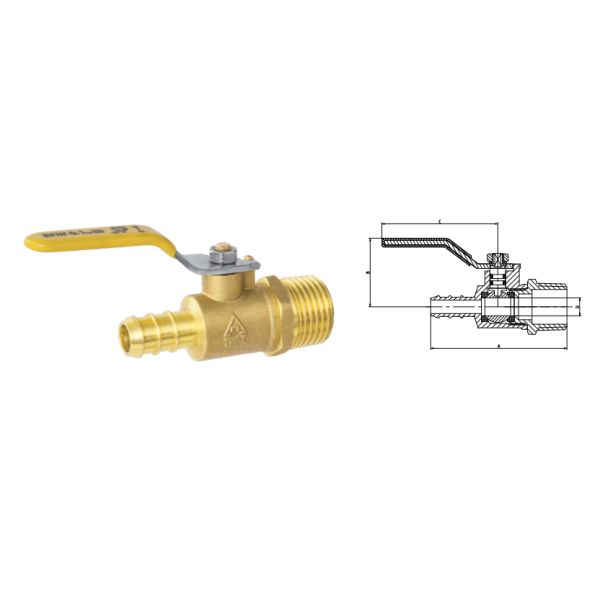 TMOK Male Female End Hose Connection BSP Lever 1/2 Inch Brass Ball Gas Valve