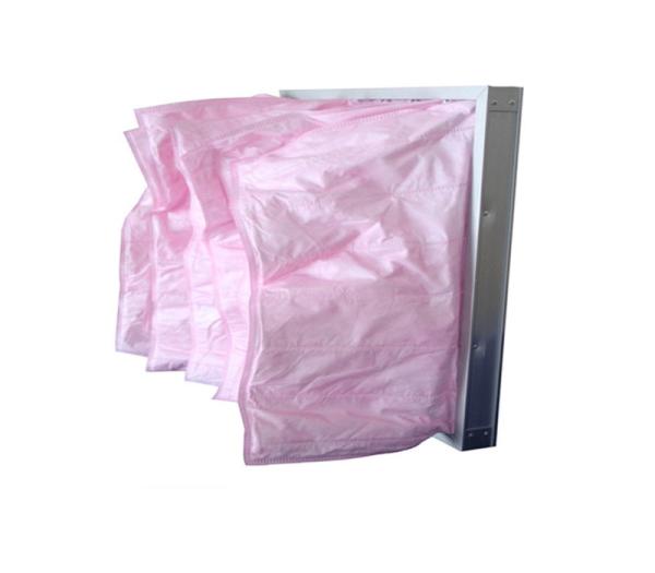 F8 F9 Saco Filtro de Ar de Bolso Acero Galvanizado Alumínio Quadro Amarelo Branco Rosa Para a Indústria Fábrica