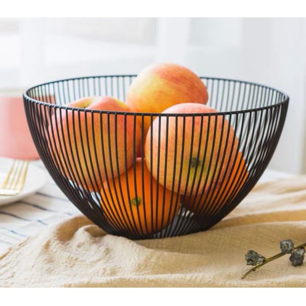 Wear Resistant 10cm Height 500G Steel Fruit Basket Anti Slip Base