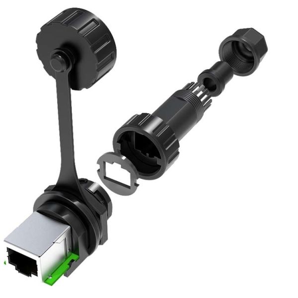 Waterproof Rj45 Adapter Female To Female Dustproof  Industrial Grade