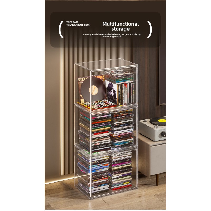 Factory Direct Clear Acrylic Storage Box Display Case Shoe Organizer Large Capacity Sturdy Action Figure Display