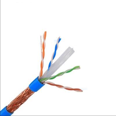 Cabo de Indoor Outdoor Cat 6 do condutor do CCA do CU do ftp STP de UTP