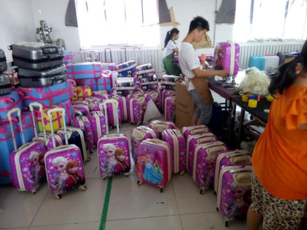 hot sale lovely kids trolley luggage bag suitcases in baigou baoding hebei China Factory