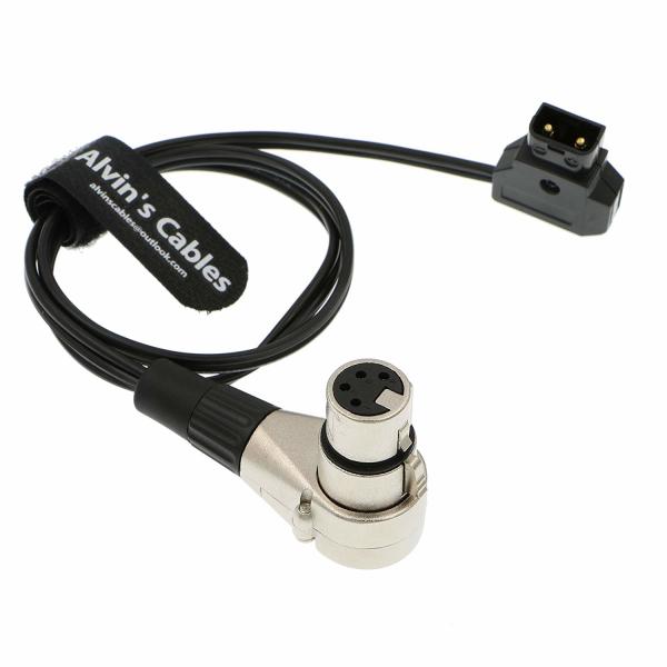 Torneira do luxo D dos cabos de Alvin ao cabo distribuidor de corrente fêmea de ângulo direito do Pin de XLR 4 para o monitor da câmera de ARRI