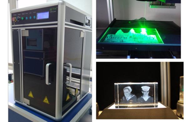 3D Face Small Business Glass Laser Engraving Machine For Photo Portaits