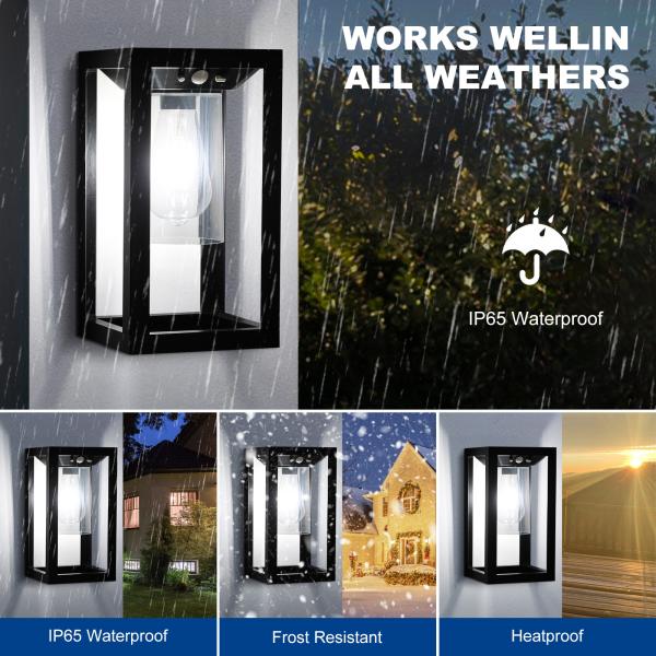 Luz solar exterior brilhante alta sem fio IP68 da parede para o jardim 151 * 142 * 278mm