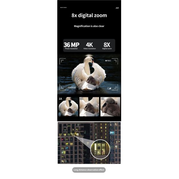 Бинокли ночного видения инфракрасного изумленных взглядов 4K ночного видения на охотиться 3,2