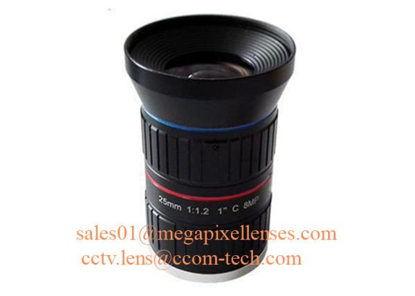 1 35mm F1.2 8Megapixel C Mount Manual IRIS Low Distortion ITS Lens, 35mm Traffic Monitoring Lens