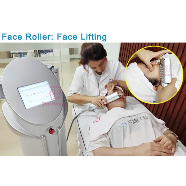 Fisioterapia Roller RF máquina elimina dor Anti-celulite Rejuvenescimento da pele máquina de emagrecimento