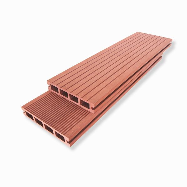 Anti Slip WPC Decking 140x25mm Grooved Composite Outdoor Flooring Pool Coastal Homes
