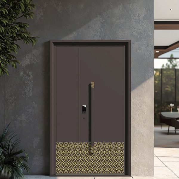 Anti Theft Cold Rolled Steel Door Burglar Proof Heavy Duty Security Door For Villa Apartment