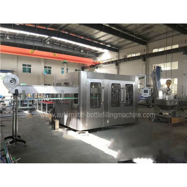 Rotary Liquid Bottle Filling Machine , Fully Automatic Mineral Water Plant