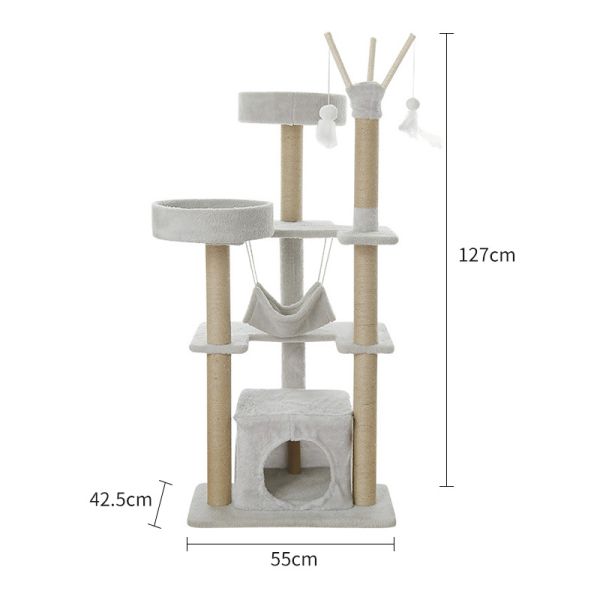 Scratch Resistant Modern Cat Tower Cat Climbing Frame Soft And Comfortable