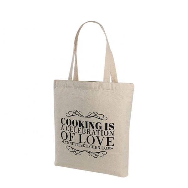 Recycled Natural Cotton Canvas Shopping Bags Mini Size Tote Type OEM Accepted