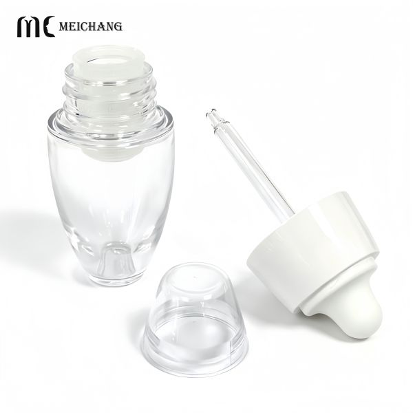 PETG 30ml+3ml Airless Dual-Chamber Bottle with Fresh-Mix Packaging for High-Potency Actives