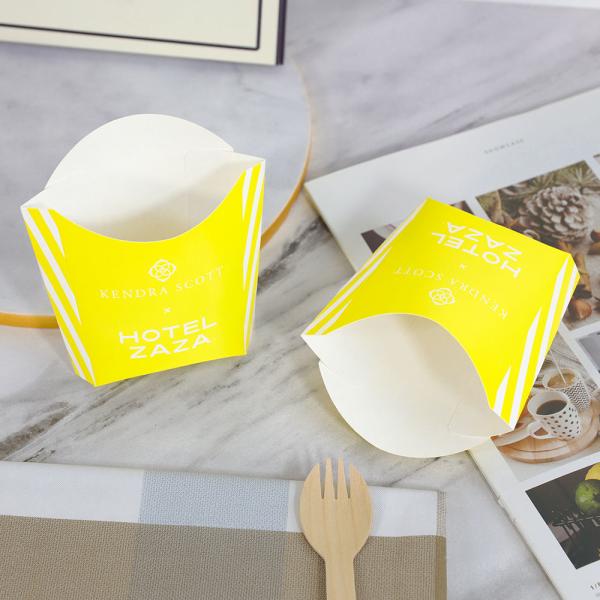 Customized printing of french fries eco-friendly biodegradable disposable fast food paper box