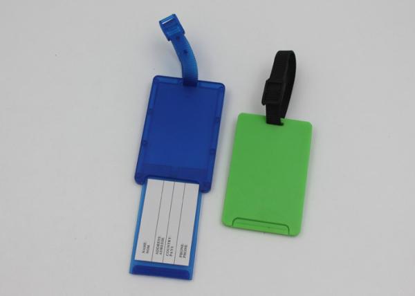Double - Sided Custom Plastic Luggage Tags Label Name Or Address CE ROHS