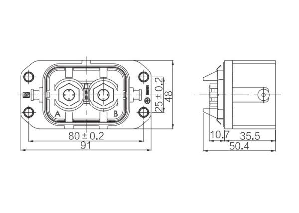 1000V DC 2 Pin 3Pin Male Female EV Battery Connector IPXXB Waterproof