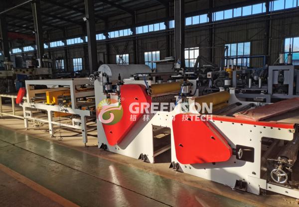 Ligne de production de carreaux de plafond en gypse de 60*60 cm Machine de fabrication de plafond en gypse en carton de rhinocéros