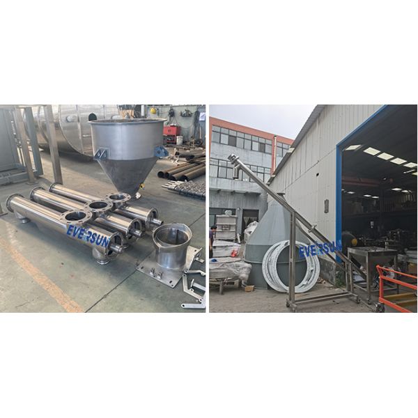 Тяжелый 1 - 40 м горизонтальный винтовой конвейер для молочного порошка