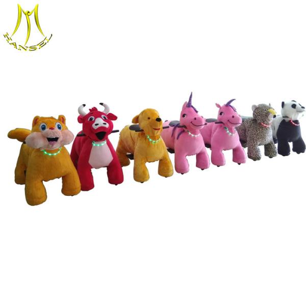 Hansel  rechargeable battery operated coin operated stuffed rides on unicorn motorized plush animal