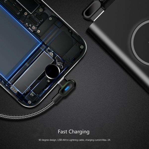 0.5m 1M 90 Degree Data Sync Trickle Fast Charging USB Cable