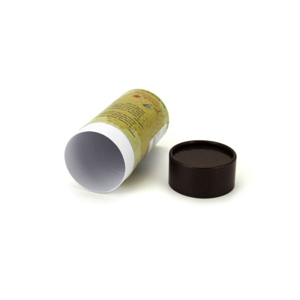 Biodegradable Cylinder Paper Cans Packaging Custom Printing For Tea / Gift