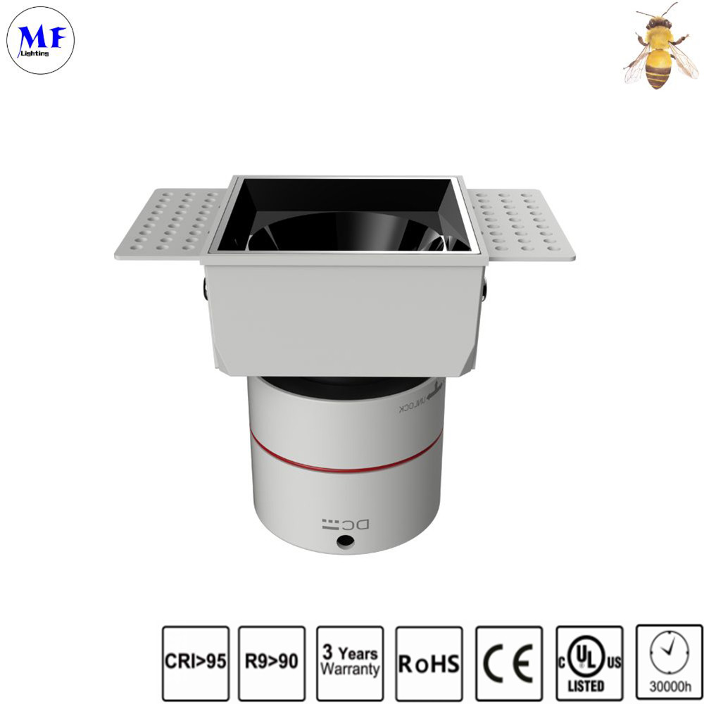 Алюминиевый корпус с квадратной отделкой 12W / 2X12W / 3X12W / 4X12W Заглушенное освещение внутреннего освещения