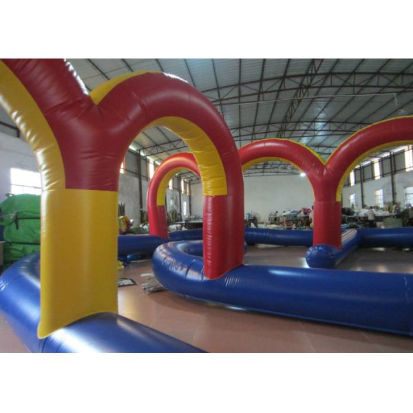 Juegos inflables de los deportes de la pista de carreras al aire libre 12 lona del Pvc del x 12m 0.55m m incombustible