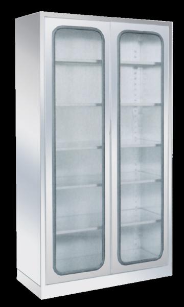 Glass Door Stainless Steel Medical Cabinet Medicine Cupboard 900x400x1750mm