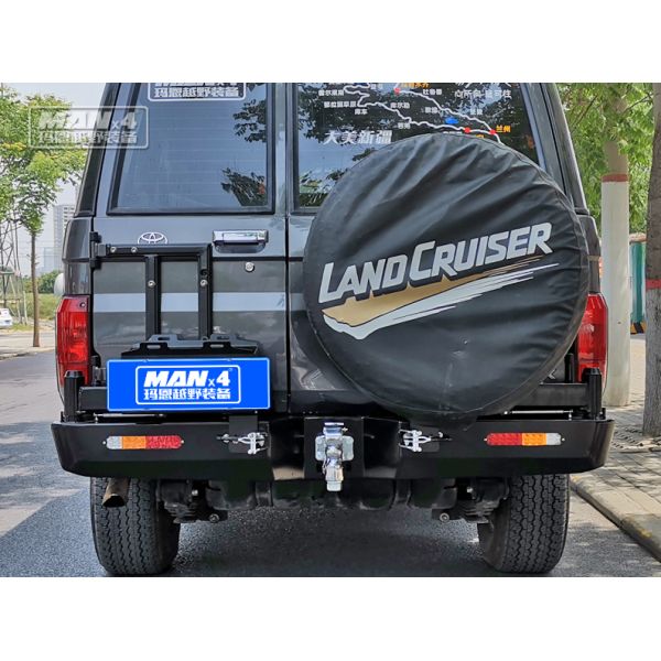 LC76 LC79 TOYOTA Bull Bar Rear Bumper With Fuel Tank And Spare Bracket