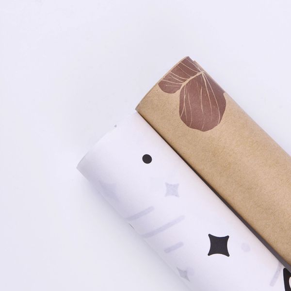 Wedding Gift Wrapping Paper Rolls , Kraft Christmas Wrapping Paper Roll With Designs Eco Friendly Printing 700 x 500mm