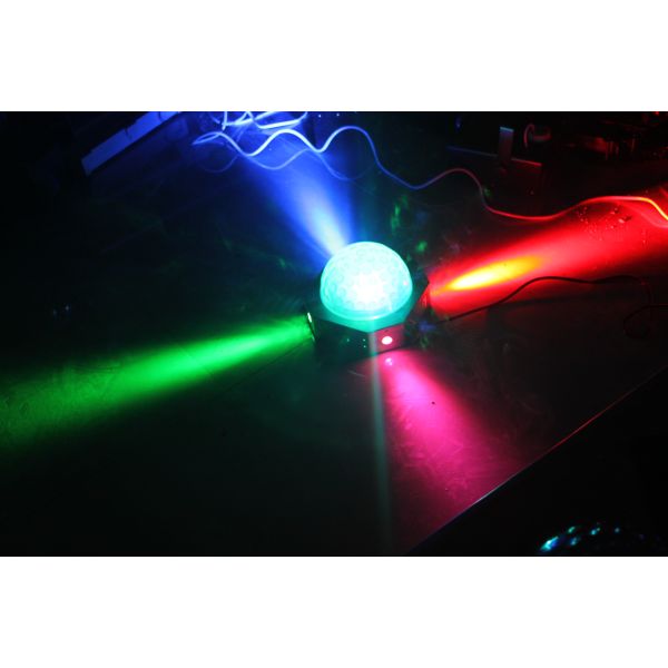 3pcs 5W RGB LED Magic Ball Light With Strobe Crystal LED Disco Stage Effects
