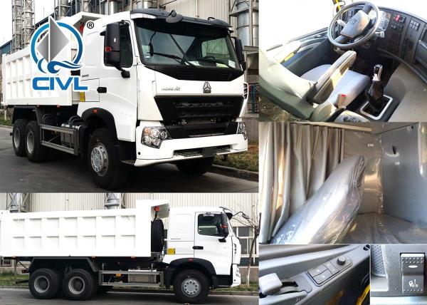 SINOTRUK 6 x 4 Howo A7 Heavy Duty Dump Truck 371hp Front  Hyva Lifting 30T