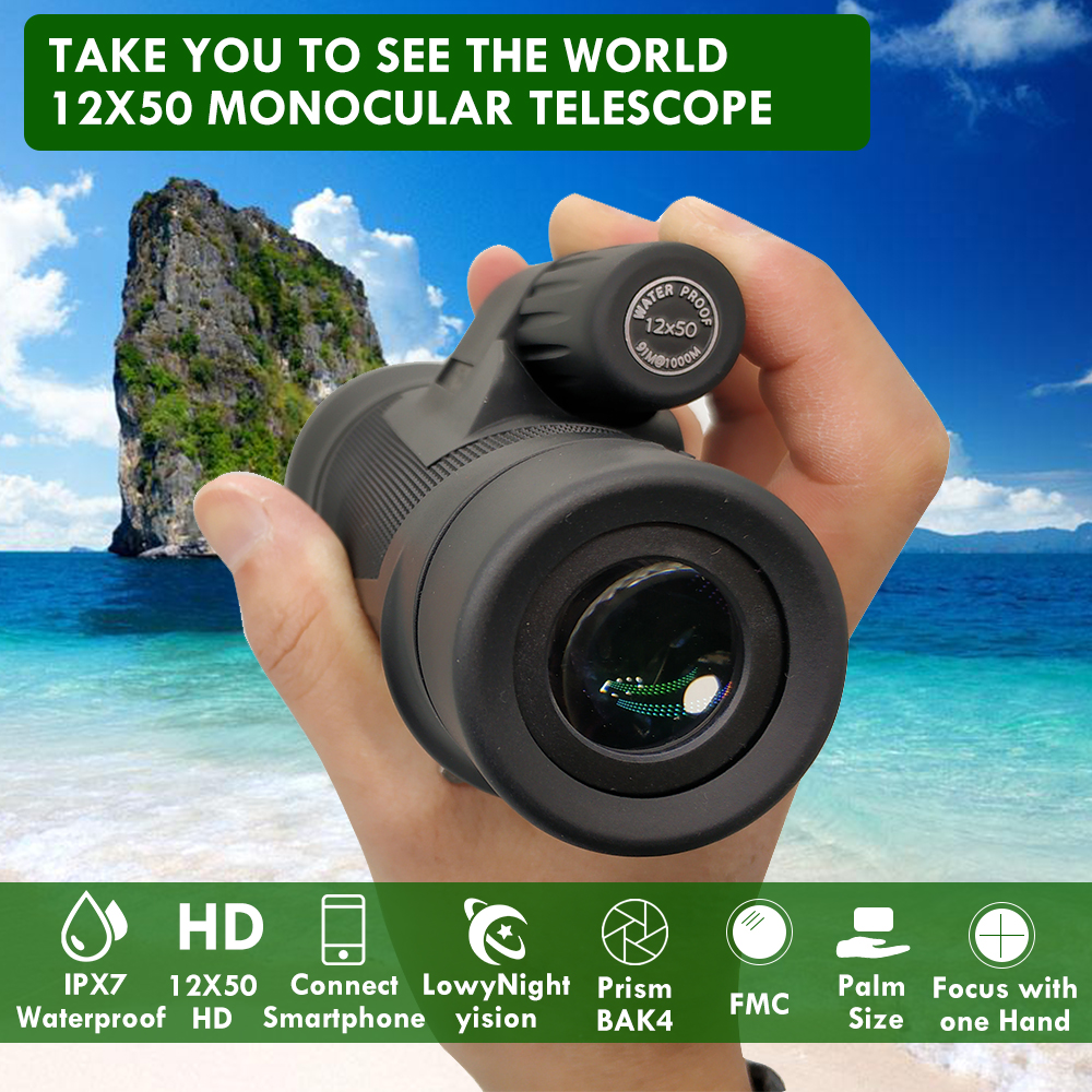 Компакт объема Monoculars наивысшей мощности 12X50 Ymt7 водоустойчивый Fogproof для звероловства