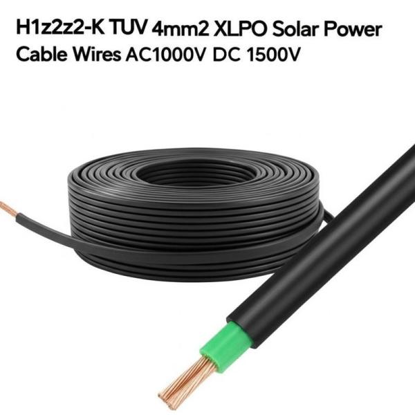 H1z2z2-K TUV 4mm2 XLPO Solar Power Cable Wires AC1000V DC 1500V