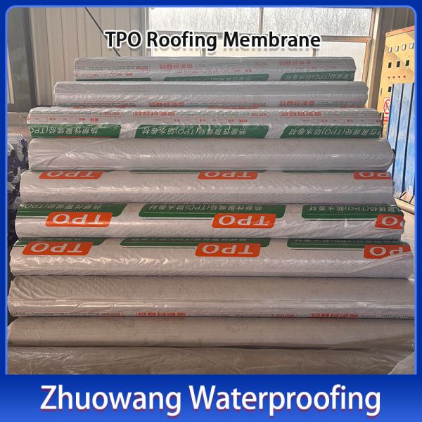 Thermoplastic Polyolefin TPO Waterproof Membrane 1.2-2.0mm For Light Steel Structure Roofs