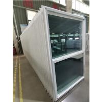 Janela de revestimento vertical de vinil UPVC Janela de baía de vidro duplo vidrado vidro E baixo
