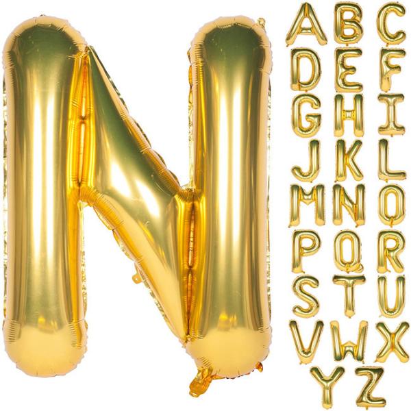 Gold Helium Foil Mylar Alphabet Letter Balloons for Wedding Birthday Party Decoration