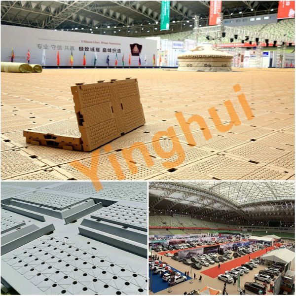 Heavy Duty Event Stadium Flooring For Grass Protection Flooring Interlocking Floor Tiles