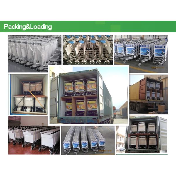 Колеса тележки 3 вагонетки багажа аэропорта алюминиевого сплава функциональные с тормозом