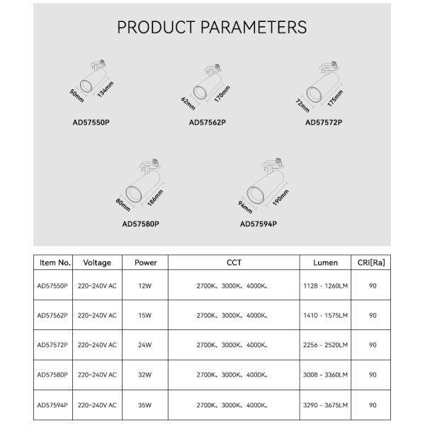 Rotatable Semi Recessed Spotlight Commercial Adjustable SpotLight