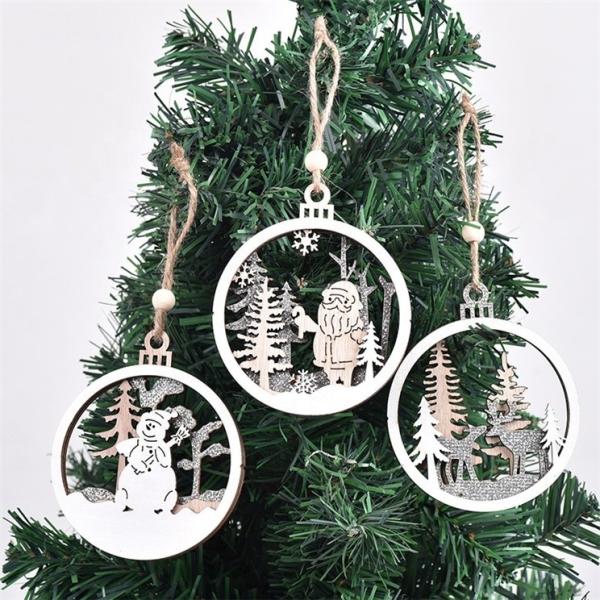 Factory Supply Christmas Tree Hanging Ornaments Christmas Decoration Ornament With Snowflake Christmas tree ornament