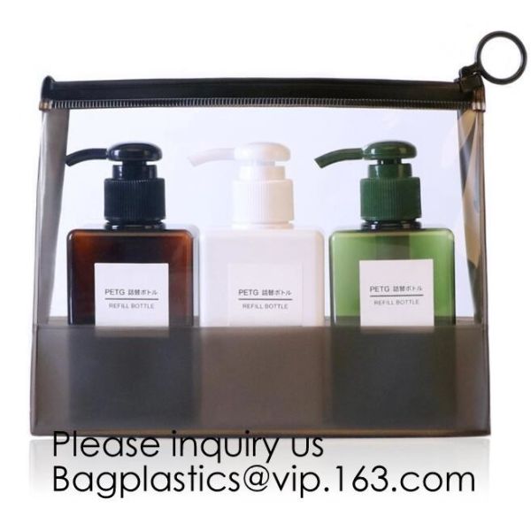 China Manufacturer Wholesale Transparent Beautiful Clear Eva Cosmetic Bag,Travel Bag With Double Zip Design, Bagease