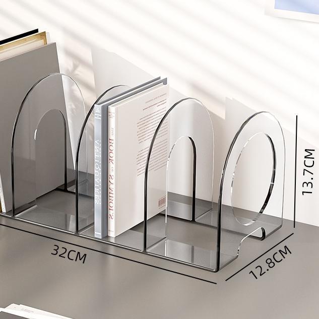 Transparent Acrylic Bookstand File Holder Student Bookstand Bookend Desk Bookcase Thickened Book Baffle Book Holder