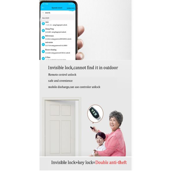 Почищенное щеткой дистанционное управление TTLock Bluetooth замков оправы металла