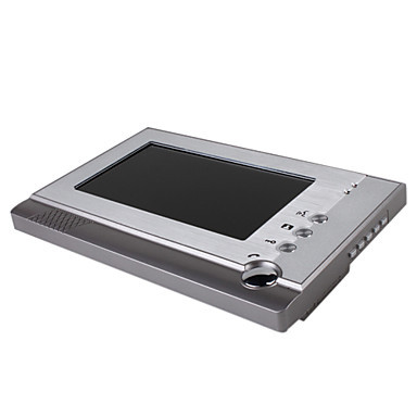 Two 7 Inch Monitor Color Video Door Phone System with Alloy Weatherproof Cover Camera