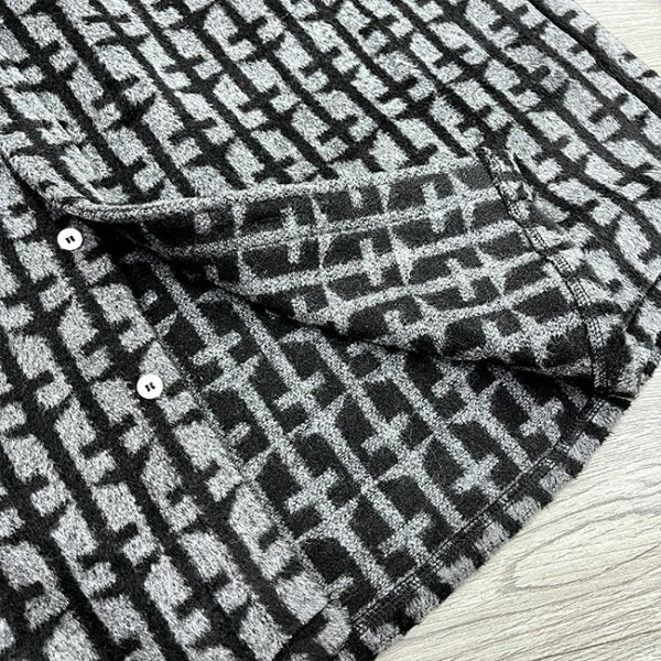 Chaqueta de trabajo de invierno de lana casual personalizada, camisa polo, camisas de franela de manga larga de gran tamaño para hombre