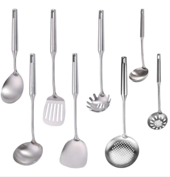 304 grupos de aço inoxidável do utensílio da cozinha, grupo dos utensílios de cozimento do metal 8pcs